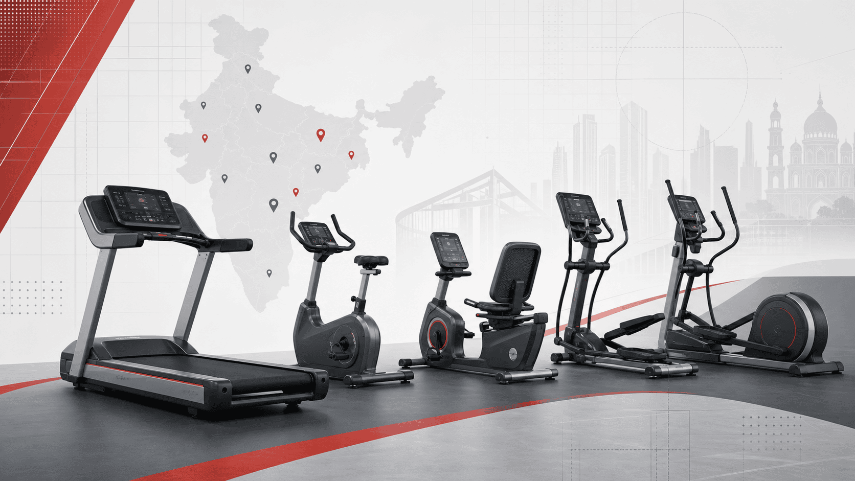 commercial cardio equipment buying guide illustration for gym projects in India
