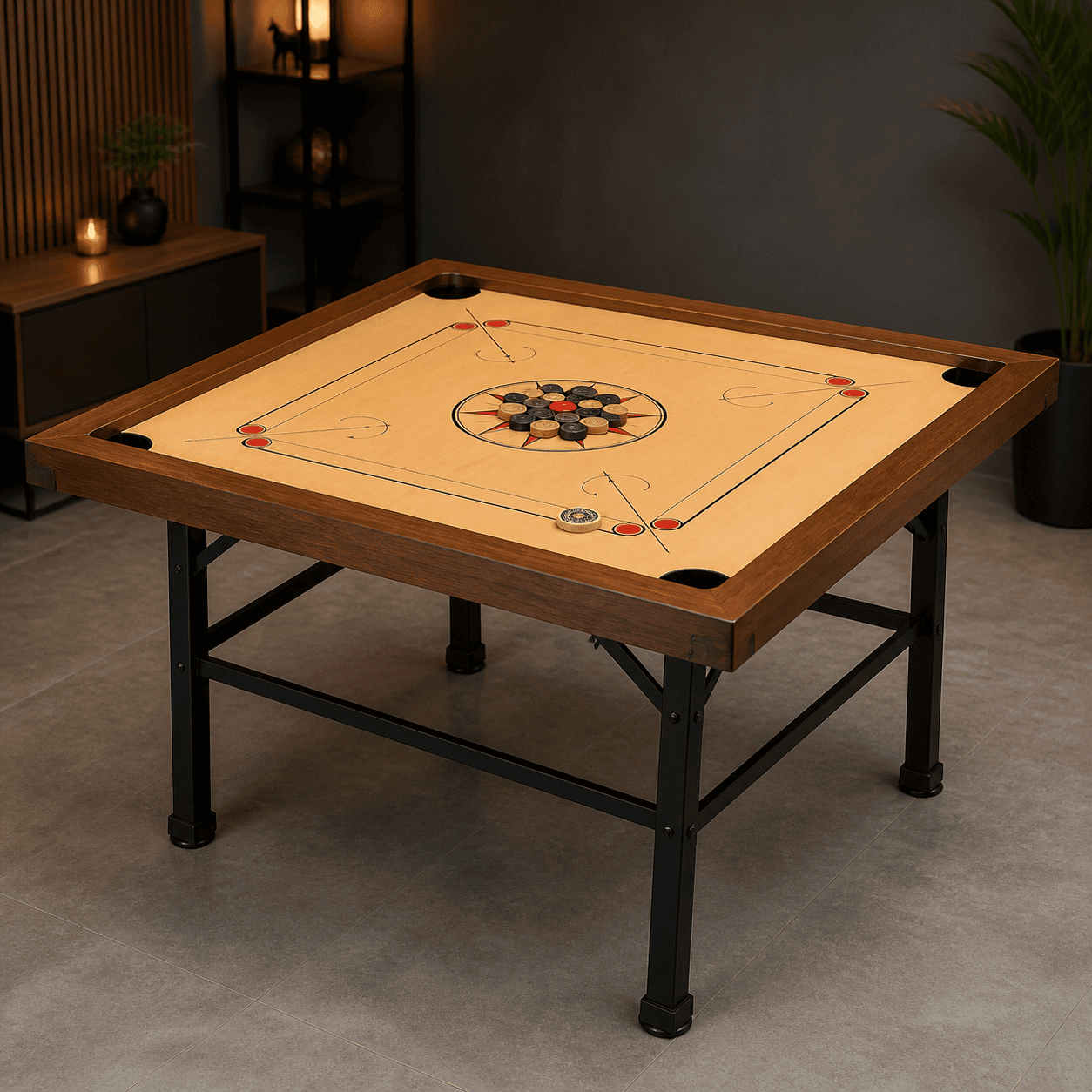 Professional Carrom Board with Stand